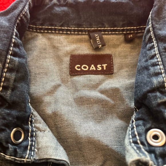 Coast Brand Men's Denim Shirt - Dark Blue - Picture 4 of 6